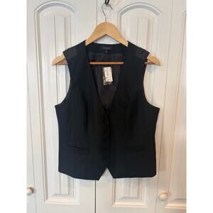 The Limited Black Collection Black Front Vest Size Large
